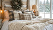 © LomaPari2021 - A farmhouse bedroom decorated for winter,