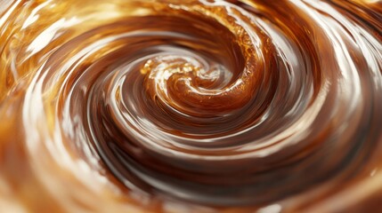 Poster - A swirl of brown liquid with a brown color