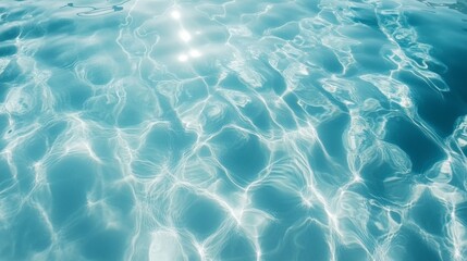 Poster - The water is calm and clear, with ripples reflecting the sunlight