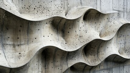 Poster - Abstract Concrete Texture with Wavy Patterns