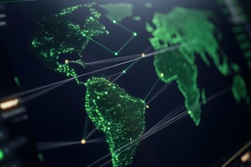 Poster - High-Tech Logistics Dashboard for Fleet Tracking and Management with Global Map Visualization and Data-Driven Insights for Enhanced Decision-Making
