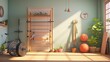 © Magic Stock - A photo of a 3D character setting up a home gym
