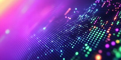 Poster - neon abstract data stream