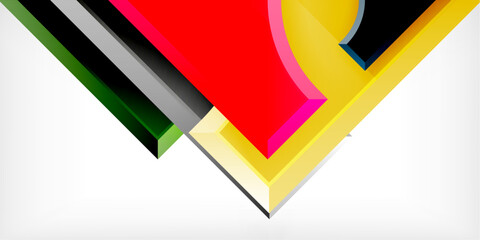 Aufkleber - Geometric design abstract background - circles and triangles