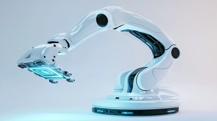 Poster - Robotic Arm with Futuristic Design and LED Lights