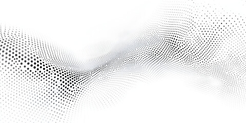 Poster - Abstract Pixel Swirl: A captivating abstract background featuring a dynamic swirl of black pixels against a pristine white backdrop. The design evokes a sense of movement and energy.