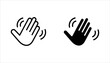 © Ainul - Hand wave icon set, waving hi or hello. vector illustration on white background