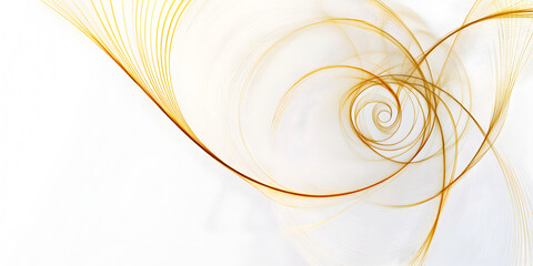 Poster - Golden Swirls: Abstract Art,  A delicate dance of swirling golden lines against a soft, luminous background, evoking a sense of elegance and ethereal beauty.
