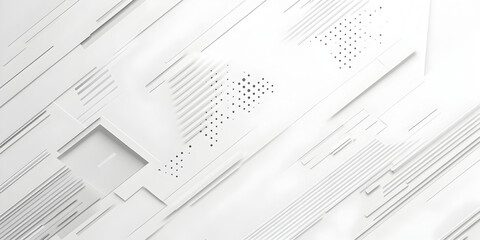Poster - Abstract White Geometric Pattern 