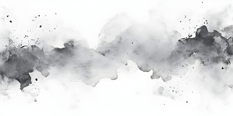 Poster - Abstract grayscale watercolor wash background 