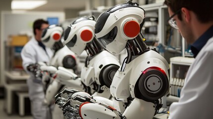 Leinwandbilder - Explore the future of robotics engineering at a cutting-edge facility transforming human-robot interactions