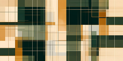 Poster - abstract geometric pattern: a captivating blend of intersecting lines and shapes in shades of beige,