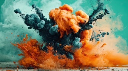 Poster - Witness the mesmerizing dance of ink swirling in water creating stunning abstract shapes in high fidelity slow motion