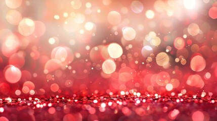 Poster - This captivating red backdrop features a mix of glitter and bokeh elements, ideal for adding sparkle to any occasion or artistic design