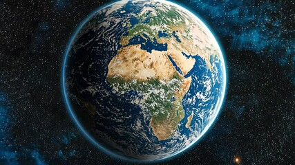 Wall Mural - earth in space, planet, stars, galaxy, universe, cosmos
