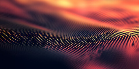 Poster - abstract digital landscape: a mesmerizing abstract image of a digital landscape rendered with vibran