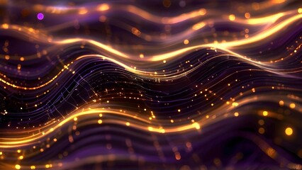 Poster - Glowing abstract fractal burst background, a futuristic design with bright colors and flowing lines