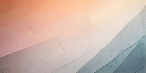 Poster - Abstract Gradient Layers:  A minimalist design featuring a delicate gradient of soft pink, beige, and blue tones. The overlapping layers create a subtle and elegant visual texture.