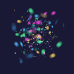 Leinwandbilder - Bright vector illustration of magic sparkling shiny particles on dark background.