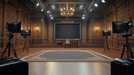 news virtual set studio