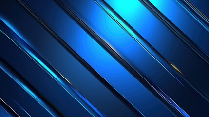 Poster - Abstract blue diagonal lines creating a dynamic and modern background.