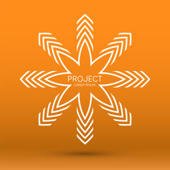 Poster - Abstract geometric background. Design poster with the flat figures. Vector illustration.