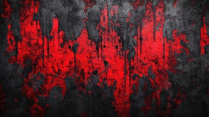 Poster - A striking abstract texture featuring dark black and vibrant red splashes creating an intense, dramatic backdrop.
