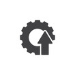 © alekseyvanin - Gear with an upward arrow vector icon