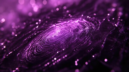 Poster - Abstract Purple Spiral with Stars and Light Effects