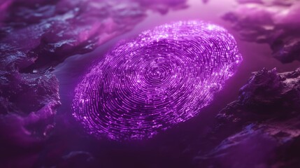 Poster - Abstract Purple Spiral on a Textured Surface