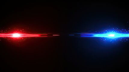 Poster - Dynamic Light Streaks in Red and Blue Colors
