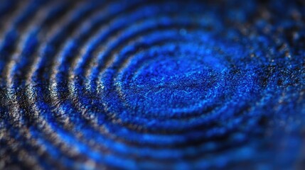 Poster - Vibrant Blue Ripple Patterns in Close-Up