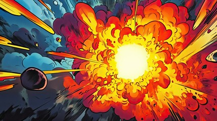 Poster - Colorful Explosion Artwork for Creative Projects
