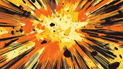 Poster - Vibrant Explosion with Dynamic Energy and Color