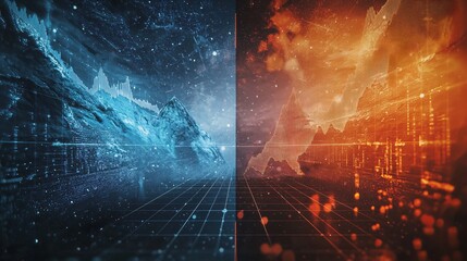 Leinwandbilder - Explore the dynamic shift analyzing the impact of ascending graph trends on business growth and economic insights