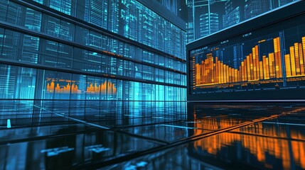 Fototapete - Analyze the latest yield report data with ultrarealistic visuals for enhanced business insights