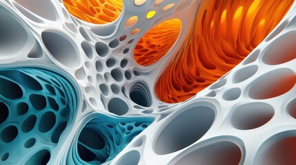 Poster - 3D wallpaper featuring a swirling vortex of vibrant colors and patterns, high energy and abstract design
