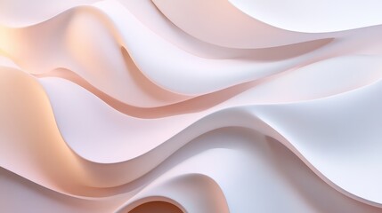 Poster - A clean, minimalist 3D wallpaper with subtle gradients and soft shapes in muted tones