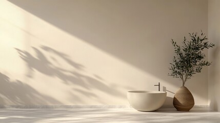Aufkleber - Minimalist 3D wallpaper featuring clean, smooth surfaces with subtle depth and soft color gradients