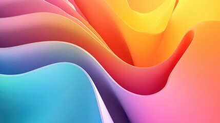 Aufkleber - Minimalist 3D wallpaper featuring clean, smooth surfaces with subtle depth and soft color gradients