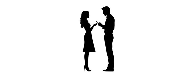 Poster - these silhouettes depict human silhouettes using cellphones, posing, watching a concert, and showing