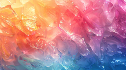 Poster - A vibrant abstract background features a blend of warm orange and cool blue tones with textured ice-like formations, creating a visually striking composition for graphic resources.
