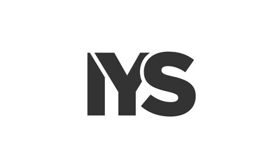 Poster - IYS logo design template with strong and modern bold text. Initial based vector logotype featuring simple and minimal typography. Trendy company identity.