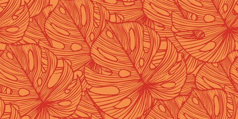Wall Mural - hand-drawn exotic floral geometric pattern. vector seamless pattern
