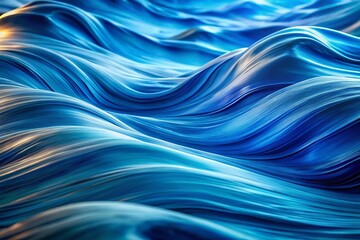 Poster - Abstract Blue Background with Wavy Lines for Creative Projects and Modern Designs, Ideal for Digital Art, Presentations, and Online Content Creation, Captivating Visuals and Textures
