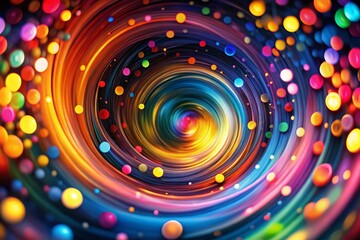 Poster - Abstract Colorful Dot Background with Long Exposure Effects Creating a Vivid and Dynamic Visual Experience Ideal for Artistic Displays and Modern Design Projects