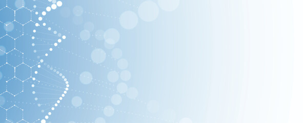 Wall Mural - abstract dna molecule technology