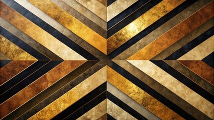 Poster - Abstract Geometric Design Featuring Striking Black, Brown, and Gold Stripes in a Minimalist Style for Modern Home Decor and Artistic Inspirations
