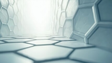 Aufkleber - Explore the futuristic aesthetic of a tech-inspired hexagonal background in modern design projects