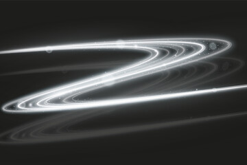 Wall Mural - light white wave shine effect,glow line sparkle shine. silver white wavy effects.